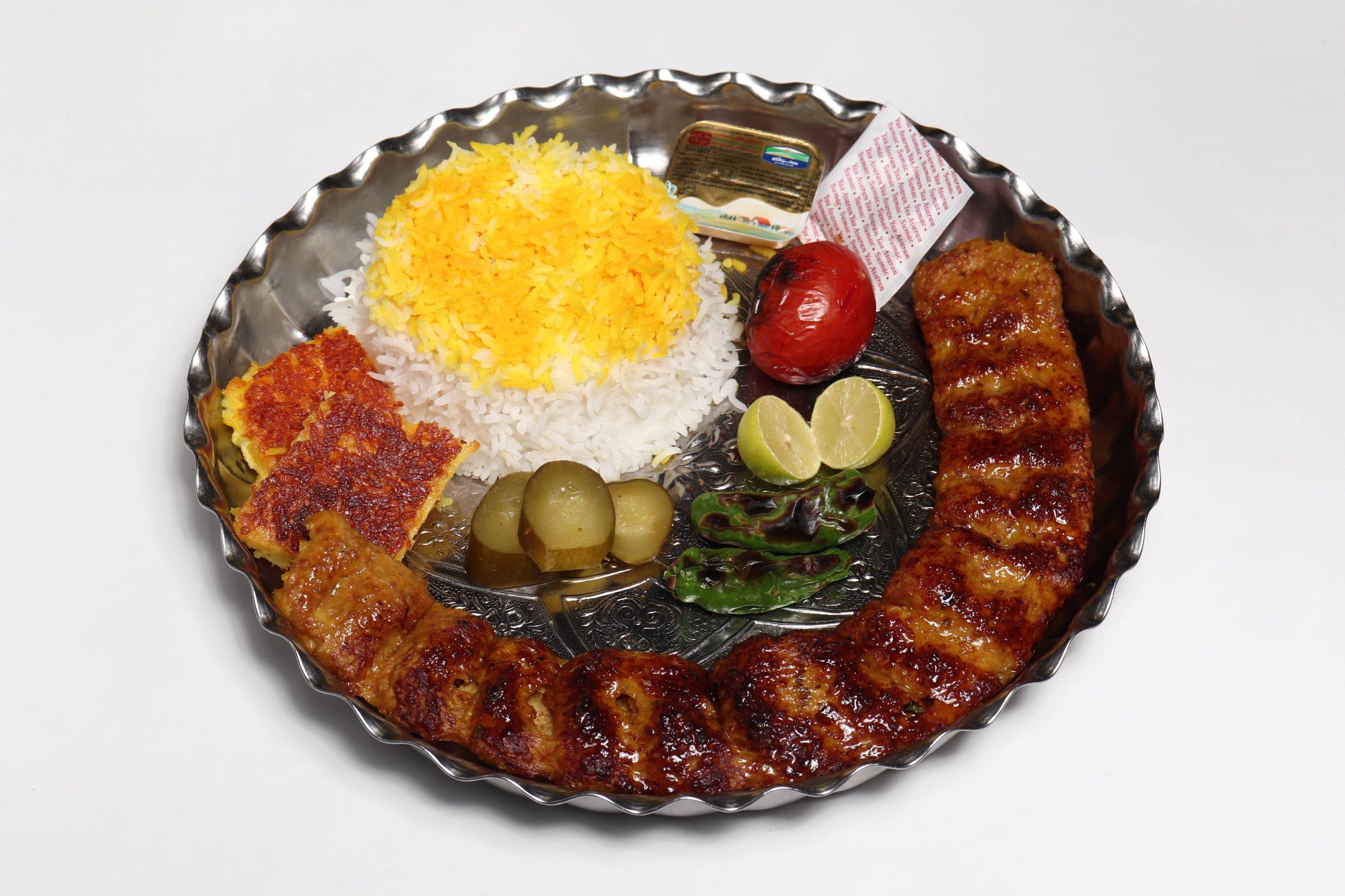 چلو كباب كوبيده تك سيخ